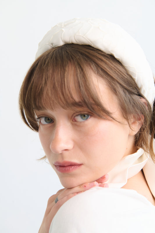 Venus White Braided Headband