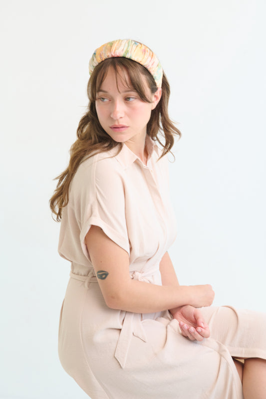 Mila Narrow Headband – Clay