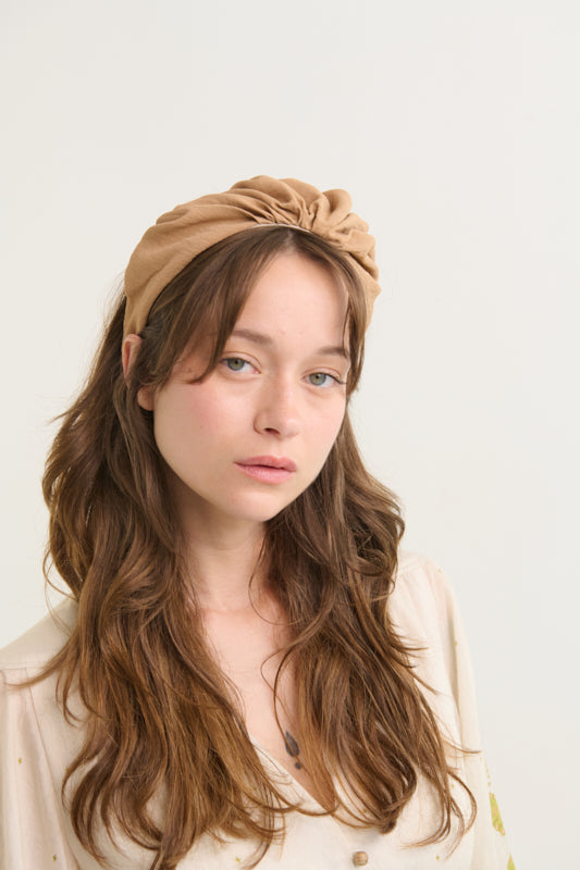 Celine Narrow Headband – Camel