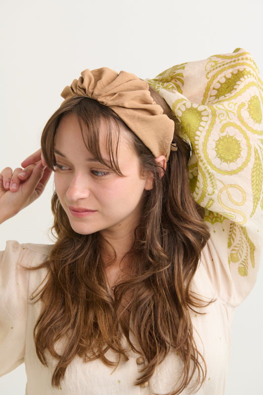 Celine Narrow Headband – Camel