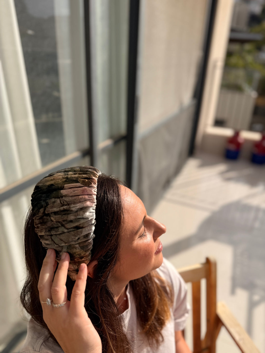 Mila Wide Velvet Headband — Pink Tones