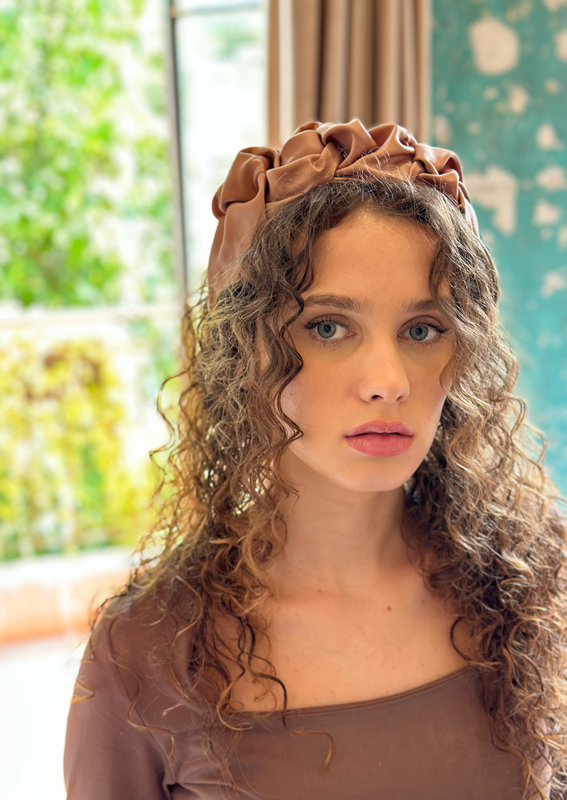 Wide Ellen Headband, Camel