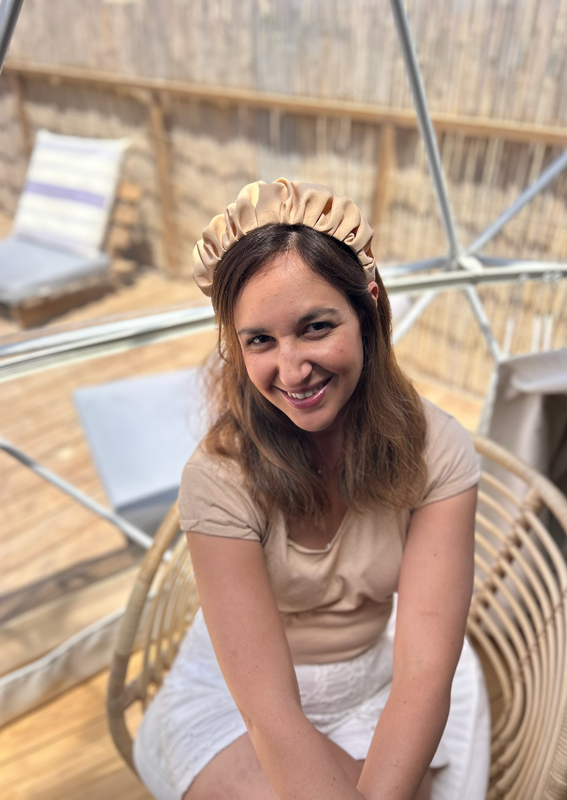 Viola Headband, Camel Linen