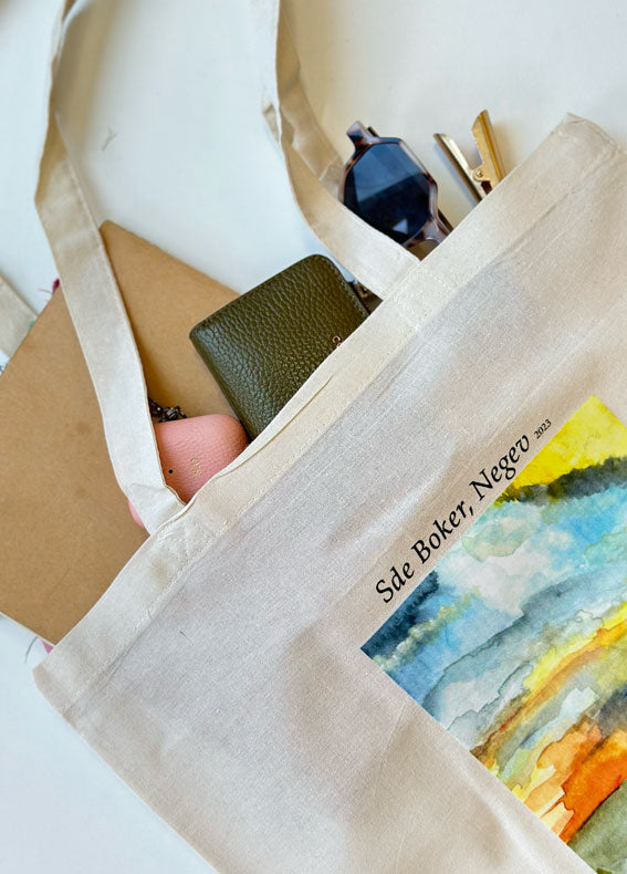 Cotton Tote Bag, Sde Boker, Negev