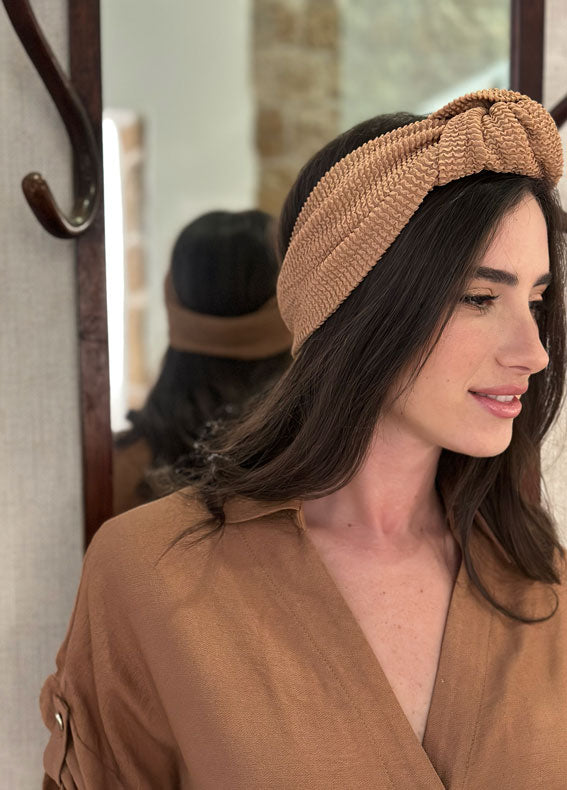 Full Circle Zoe Headband, Camel Brown