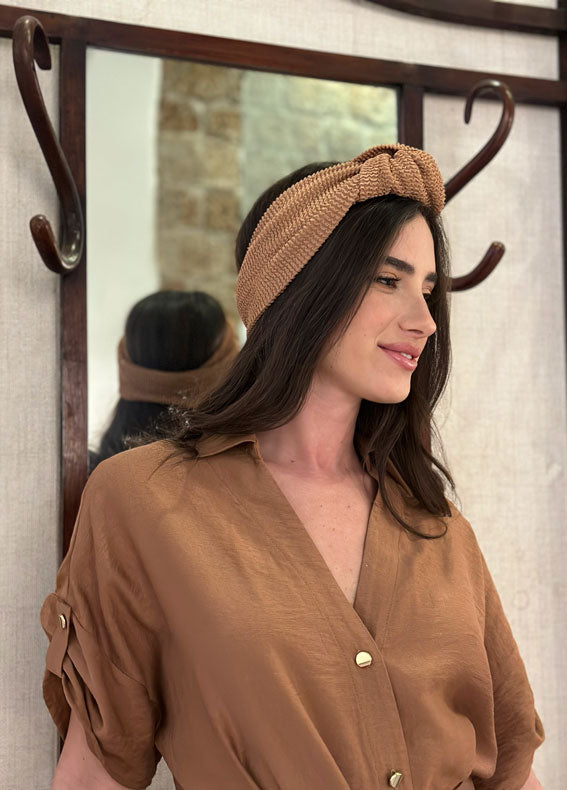 Full Circle Zoe Headband, Camel Brown