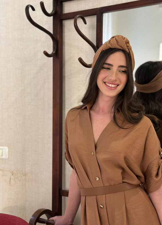 Full Circle Zoe Headband, Camel Brown