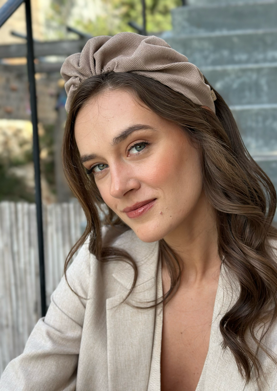 Celine Headband, camel corduroy