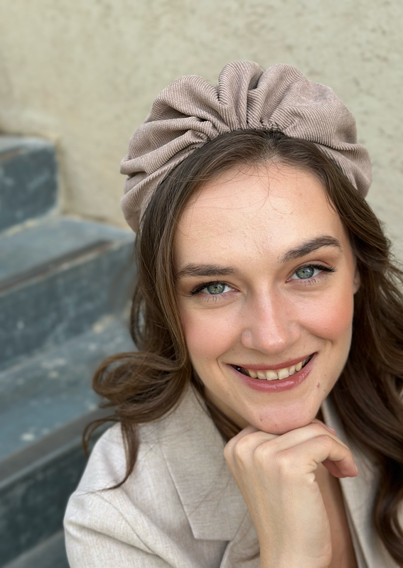 Celine Headband, camel corduroy