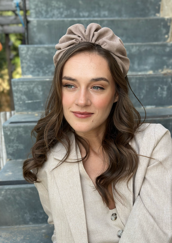 Celine Headband, camel corduroy