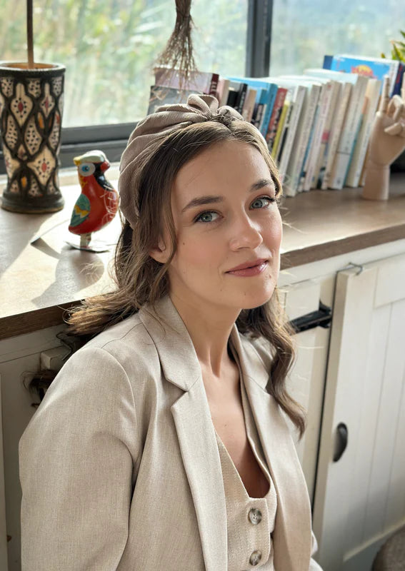 Celine, Tie-in-Back, Camel corduroy