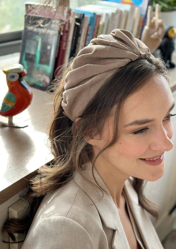 Celine, Tie-in-Back, Camel corduroy