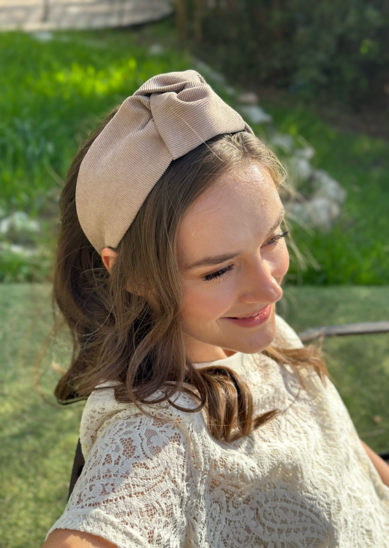 Medium Suf Headband, Camel corduroy