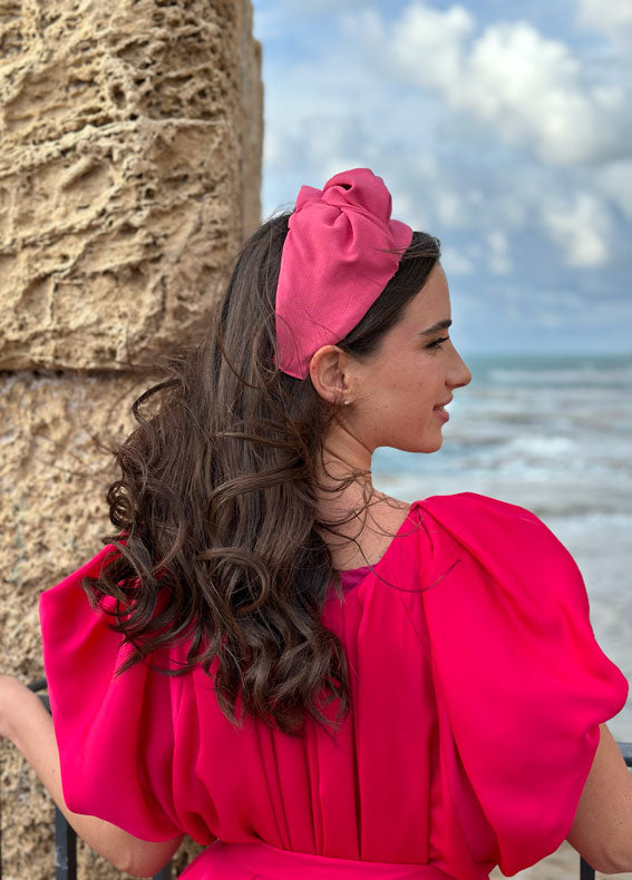 Wide Layla Headband, Fuchsia Pink