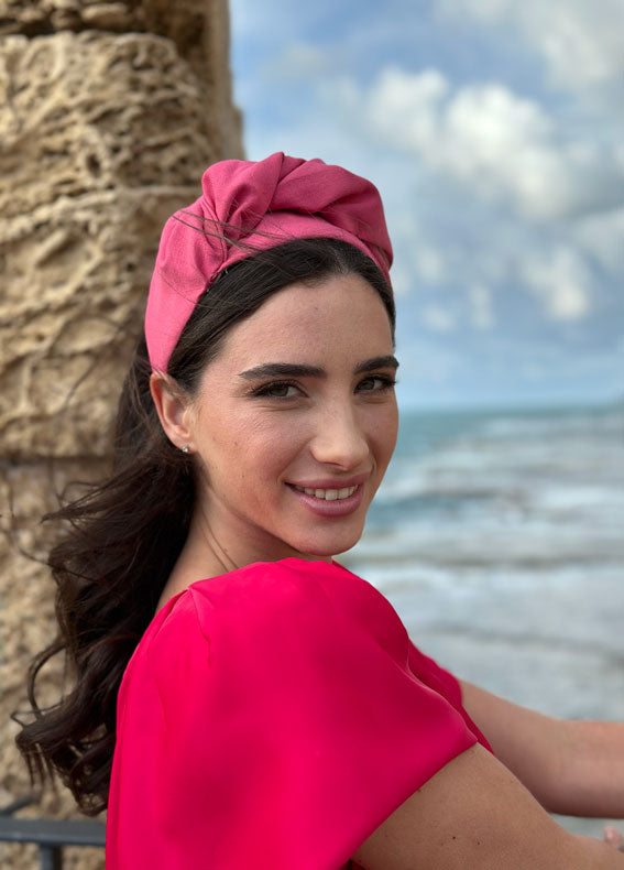 Wide Layla Headband, Fuchsia Pink
