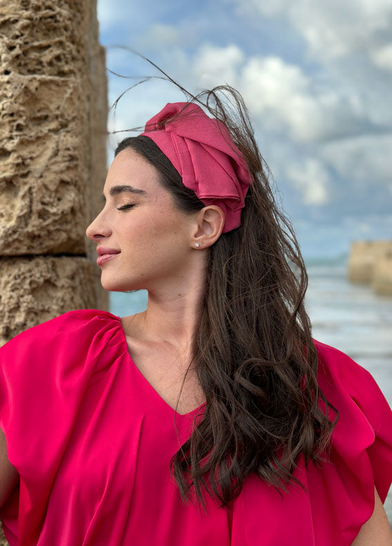 Wide Layla Headband, Fuchsia Pink