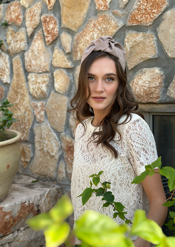 Wide Suf Headband, Camel corduroy