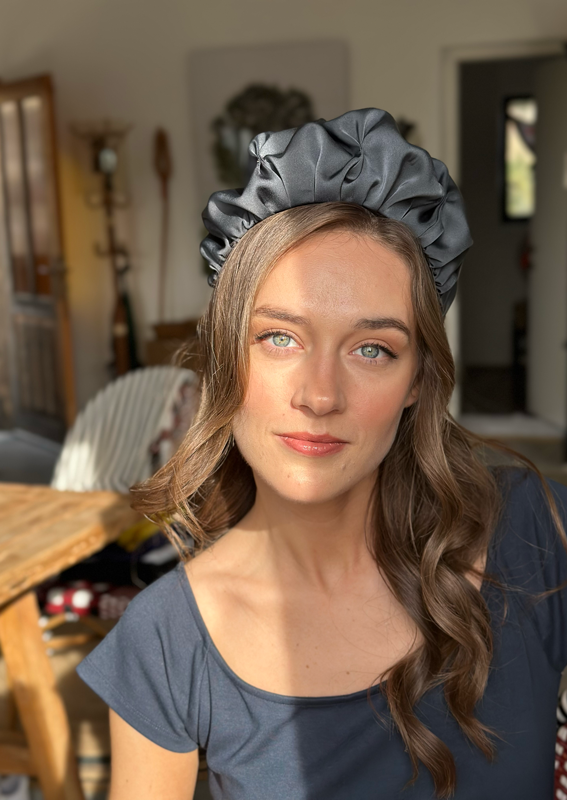 Wide Amur Headband, Charcoal gray