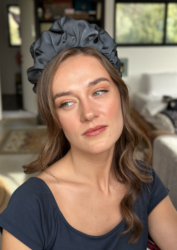 Wide Amur Headband, Charcoal gray