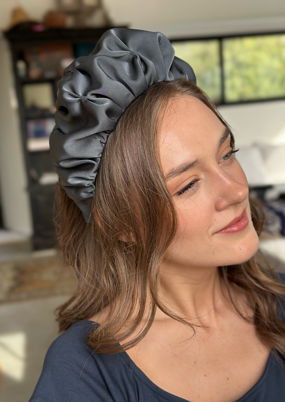 Wide Amur Headband, Charcoal gray