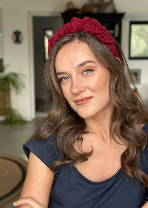 Renee Headband, Burgundy