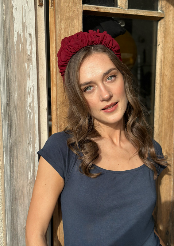 Medium Renee Headband, Burgundy