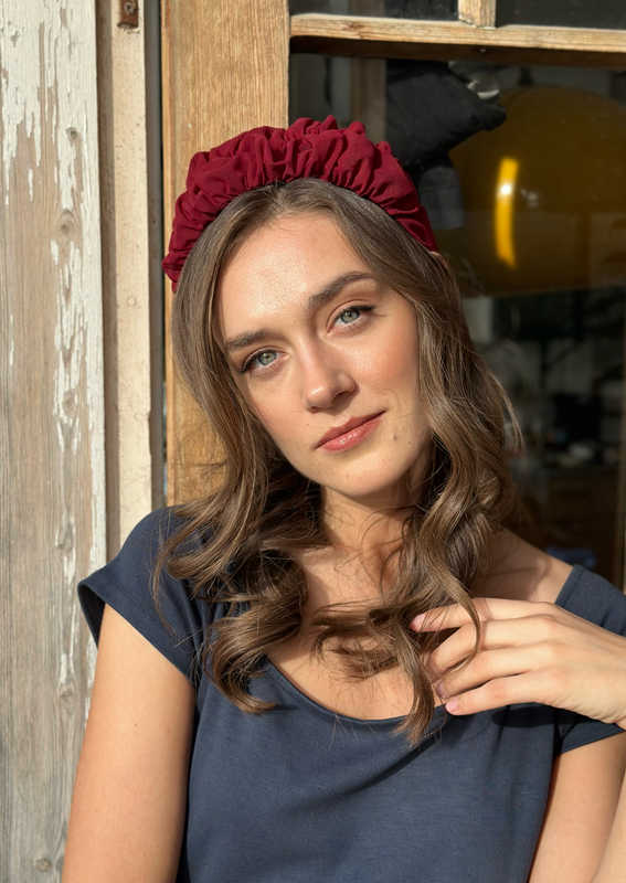 Medium Renee Headband, Burgundy