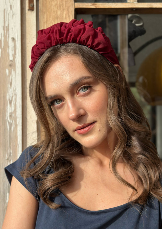 Medium Renee Headband, Burgundy