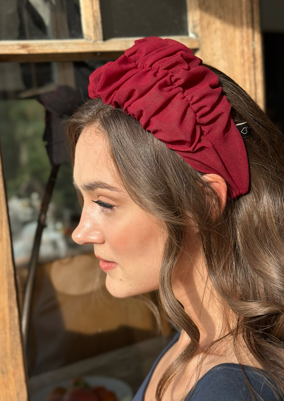 Medium Renee Headband, Burgundy