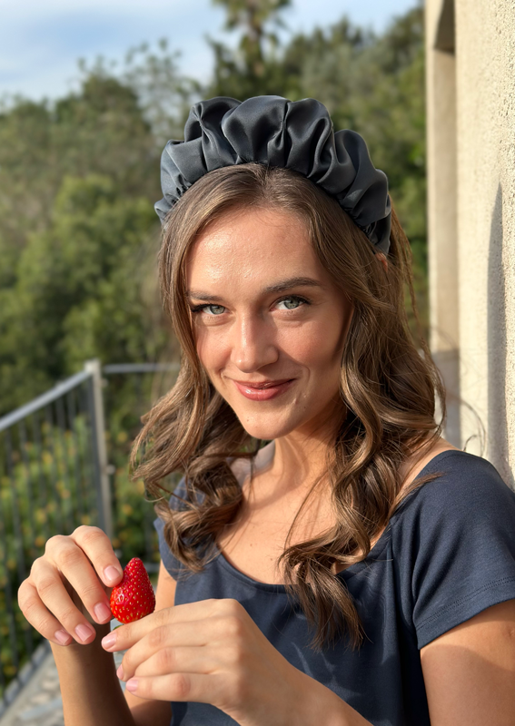Amur Headband, Charcoal gray