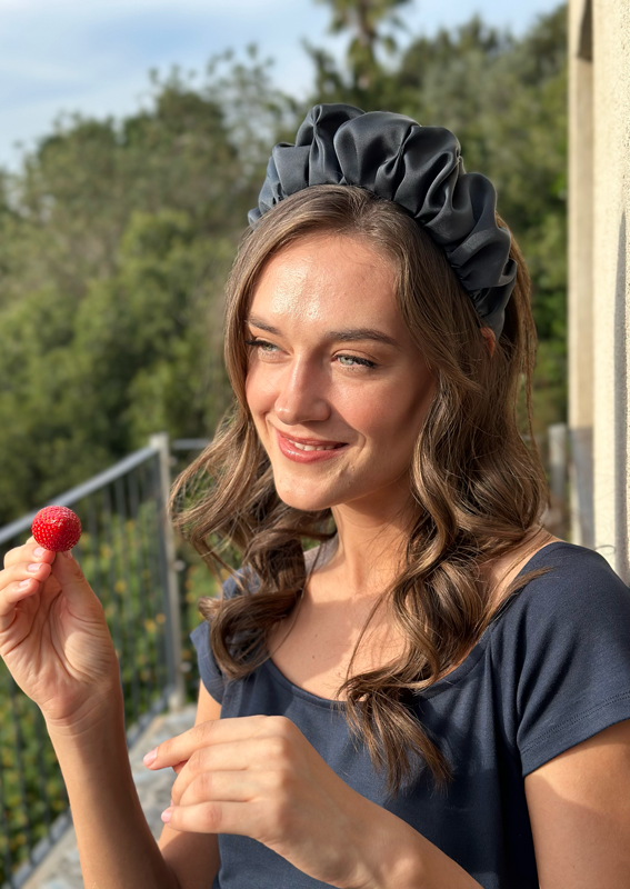 Amur Headband, Charcoal gray