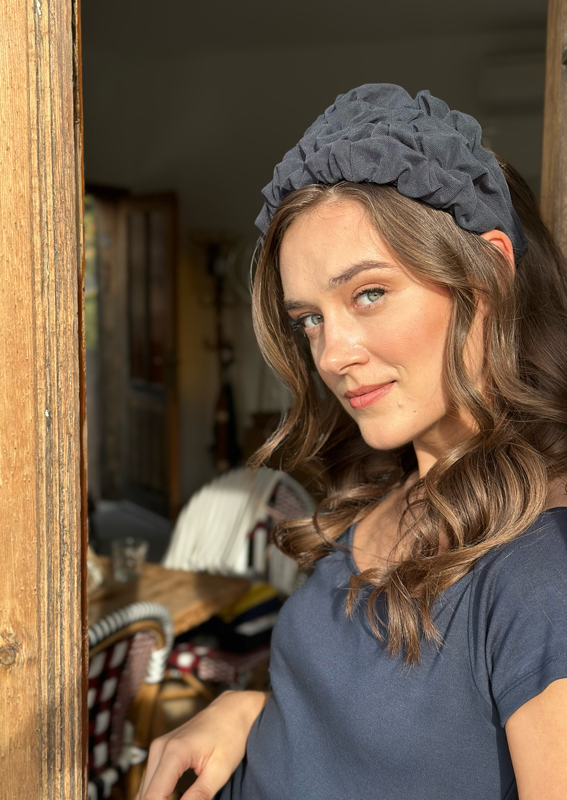 Wide Renee Headband, Dark gray