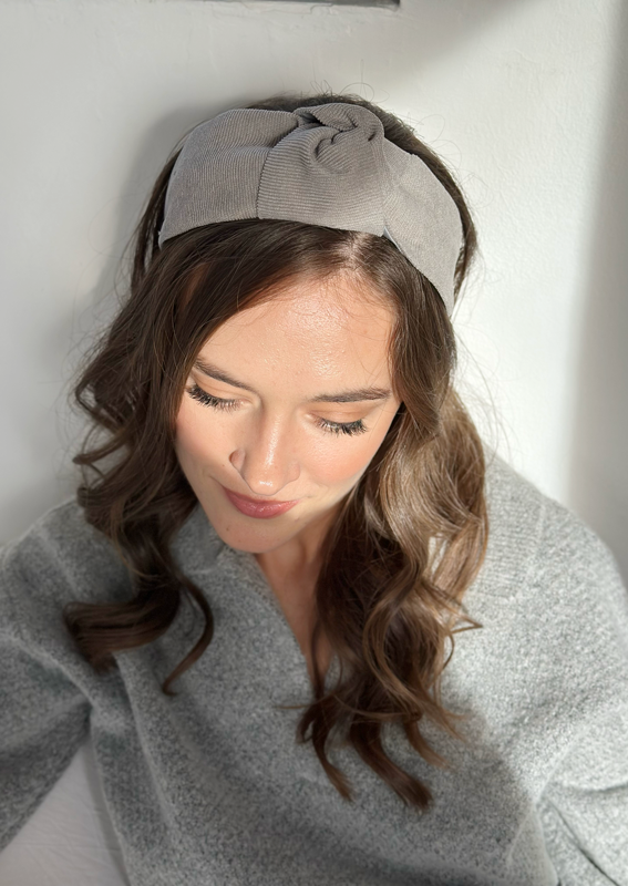 Suf Headband, Gray Corduroy
