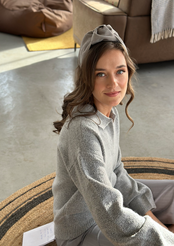 Medium Suf Headband, Gray corduroy