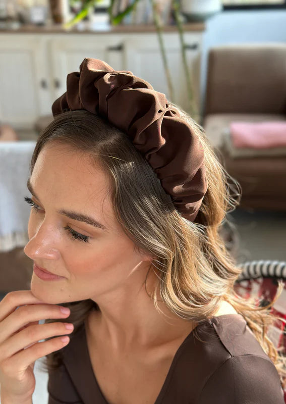 Amur Headband, Chocolate Brown