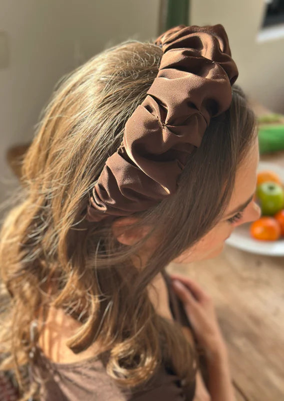 Amur Headband, Chocolate Brown