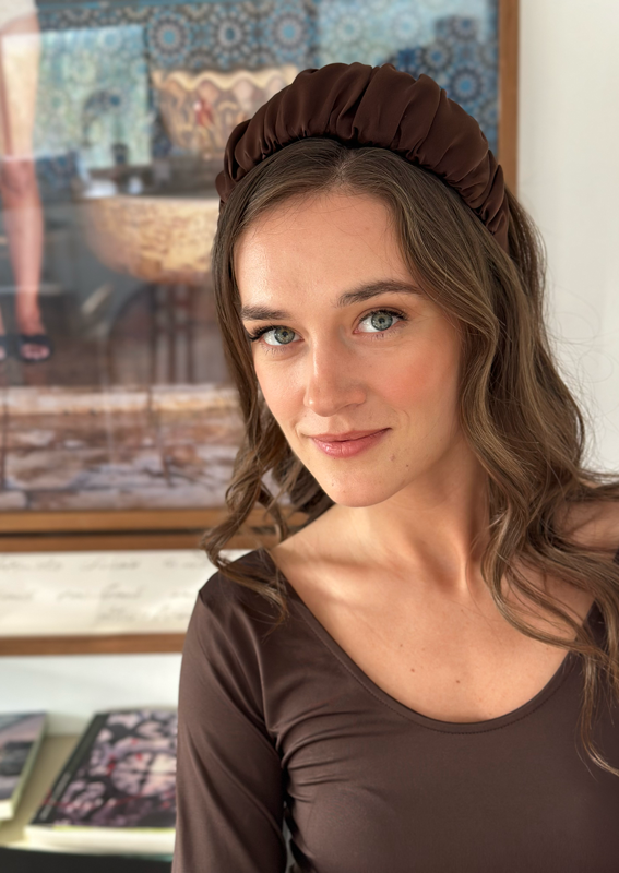 Mila headband, Chocolate brown