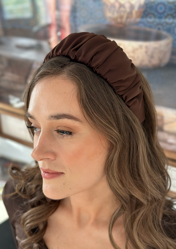 Mila headband, Chocolate brown