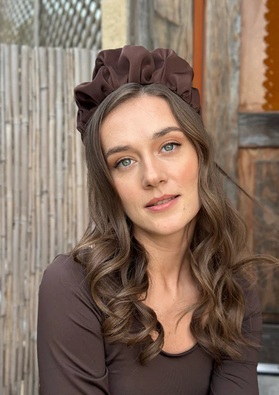 Wide Amur Headband, Chocolate Brown