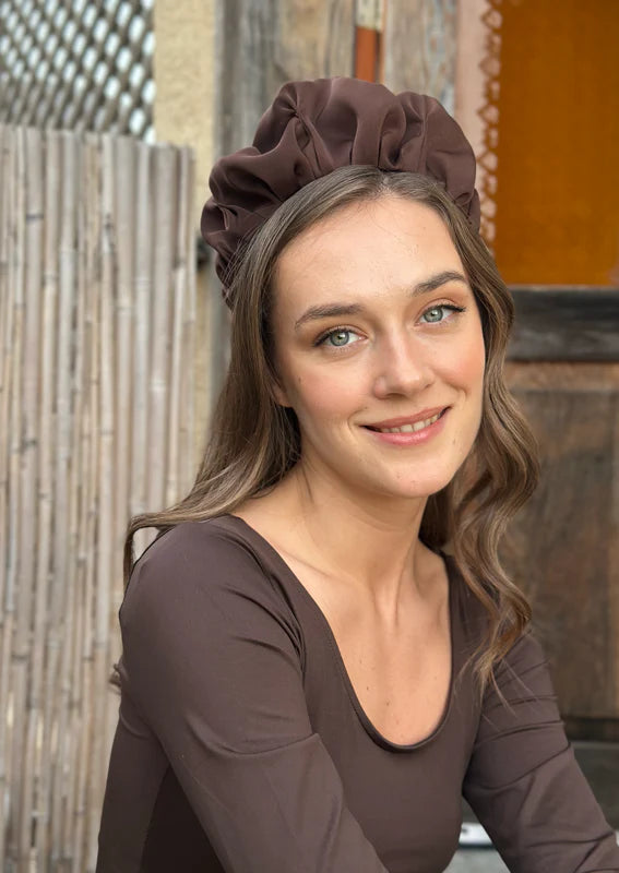 Wide Amur Headband, Chocolate Brown