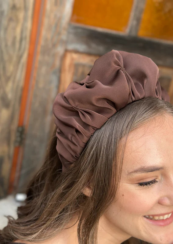 Wide Amur Headband, Chocolate Brown