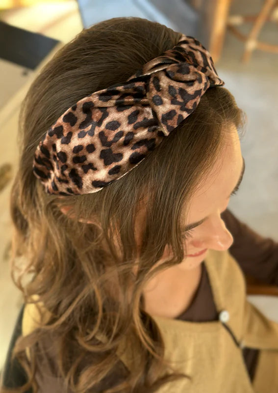 Suf Headband, Leopard Velvet