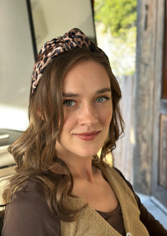 Suf Headband, Leopard Velvet