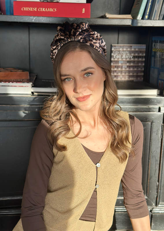 Celine, Tie-in-Back, Leopard Velvet