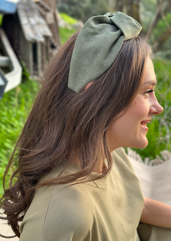 Wide Suf Headband, Sage corduroy