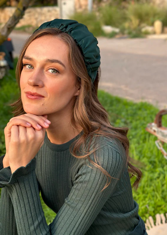 Wide Mila Headband, Forest Green