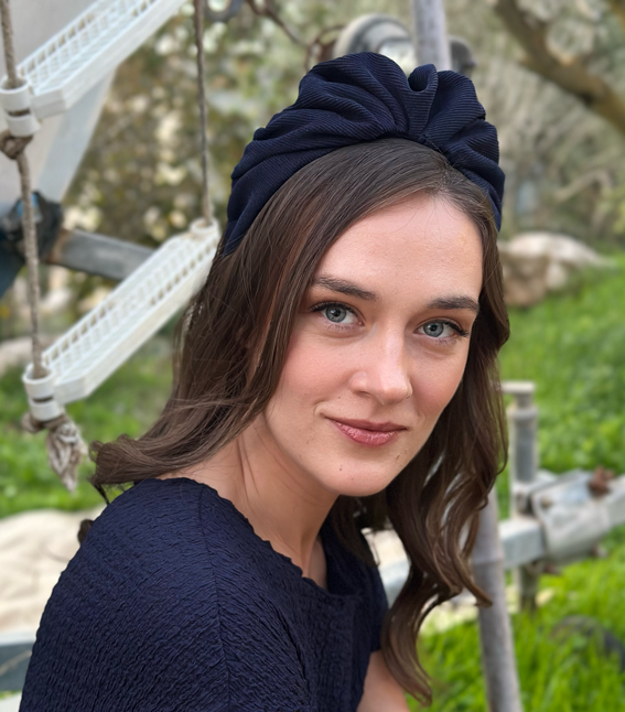 Celine Headband, blue corduroy