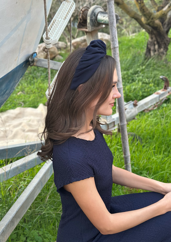 Celine Headband, blue corduroy