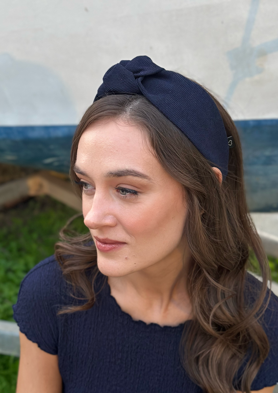 Suf Headband, Blue Corduroy
