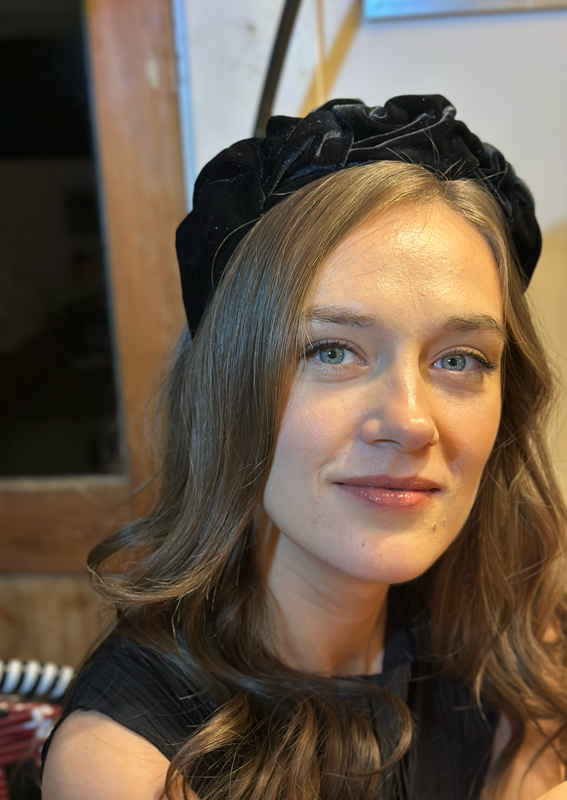 Ellen Headband, Black Velvet